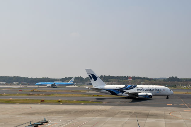 KL便とMH便