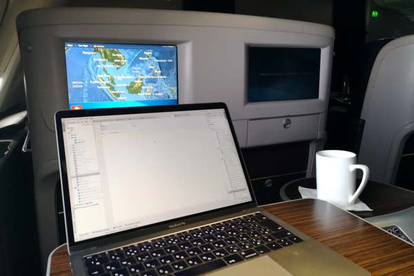 マレーシア航空A380ビジネスクラス席