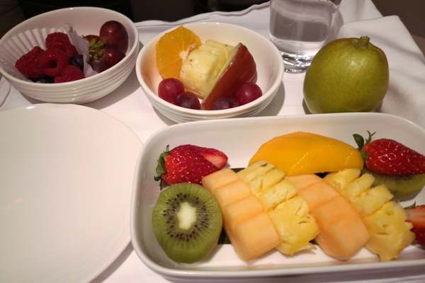 フルーツミールの機内食