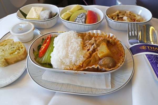タイ航空ビジネスクラスの食事