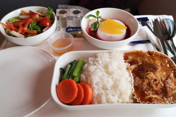 マレーシア航空ビジネスクラス機内食